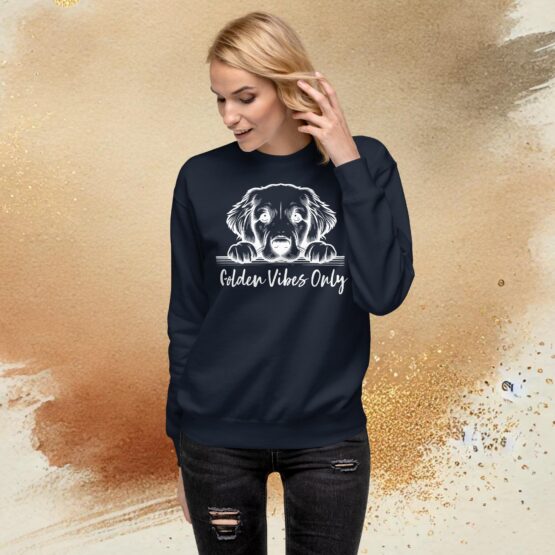 Golden Vibes Only- Women's Crewneck Sweater - Image 3