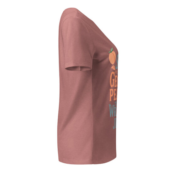 Soft Like Georgia Peaches V-Neck Tee - Image 7